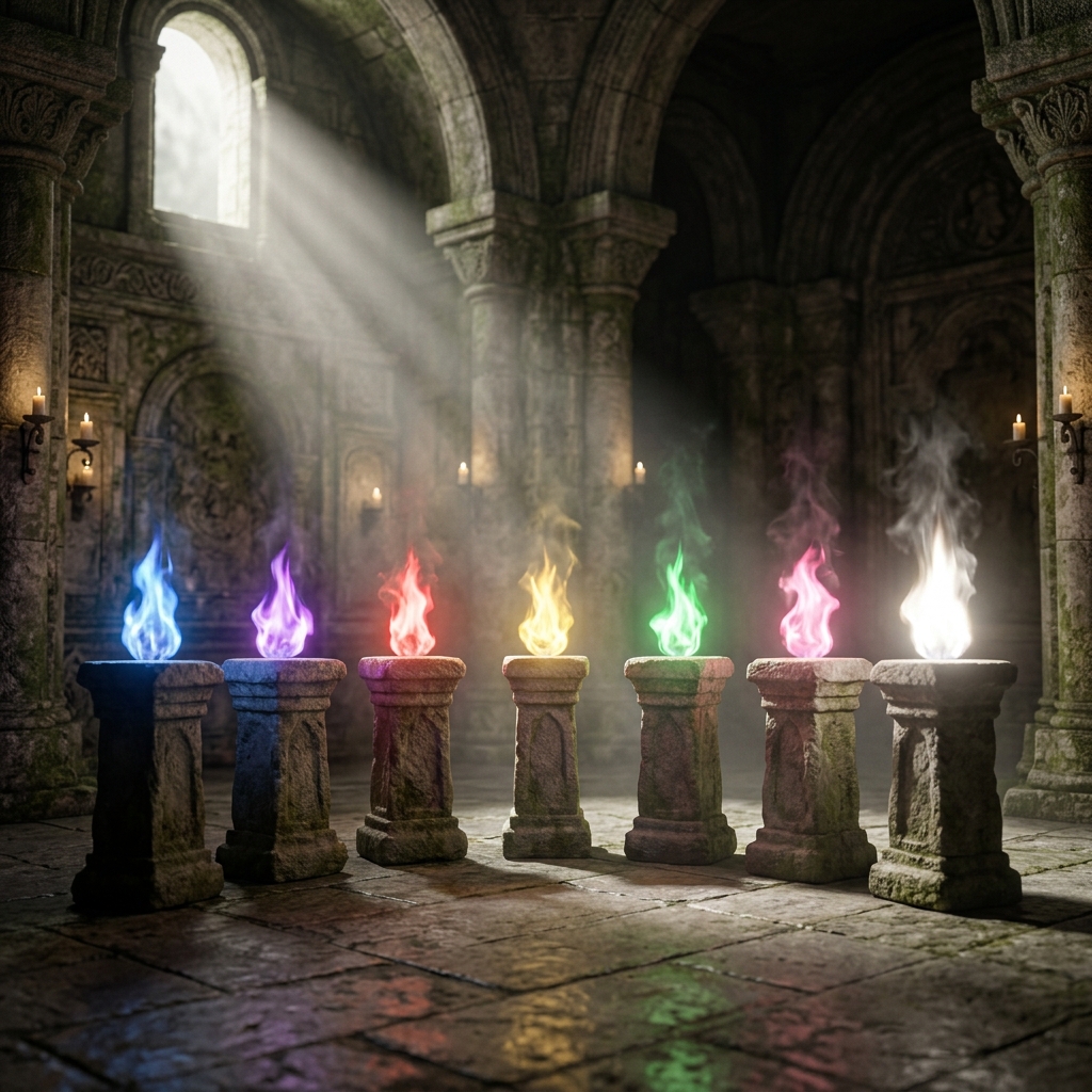7 Flammes background